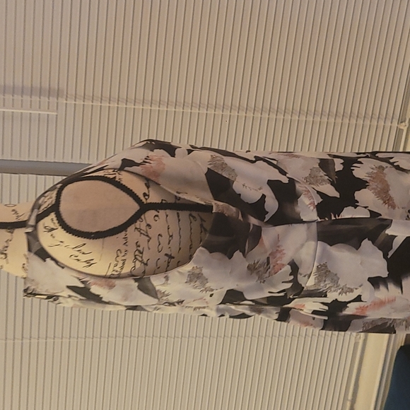 bar iii XL Black/Pink/White Gray Zippered back dress - Picture 5 of 9